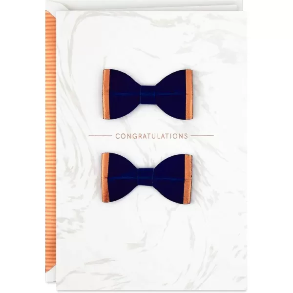 Hallmark Signature Wedding Card for Gay Couple Bow Ties