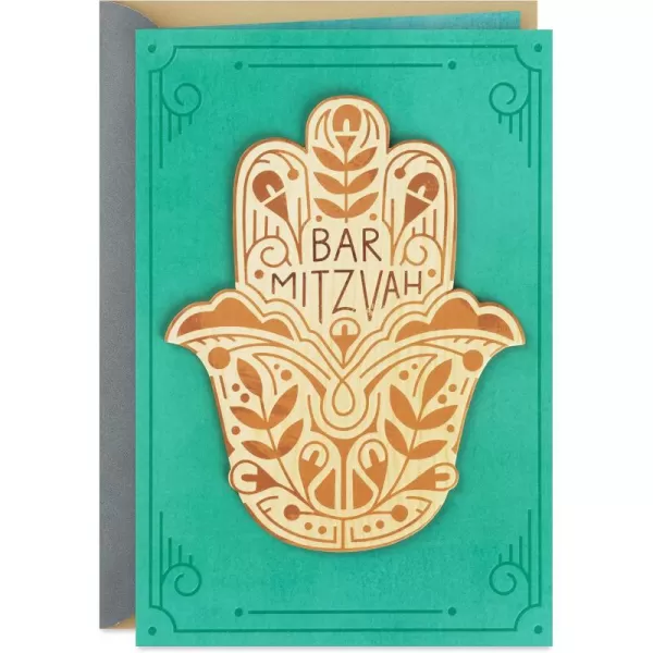 Hallmark Tree of Life Bar Mitzvah Card HamsaHamsa