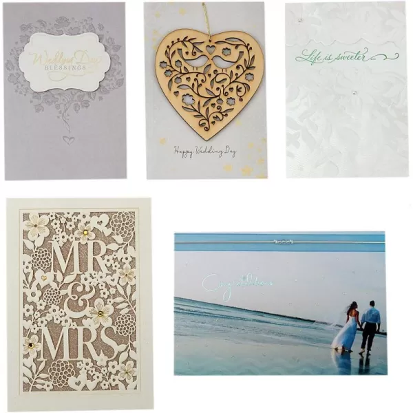 Hallmark Wedding Cards Assortment 5 Cards with Envelopes5 Cards with Envelopes