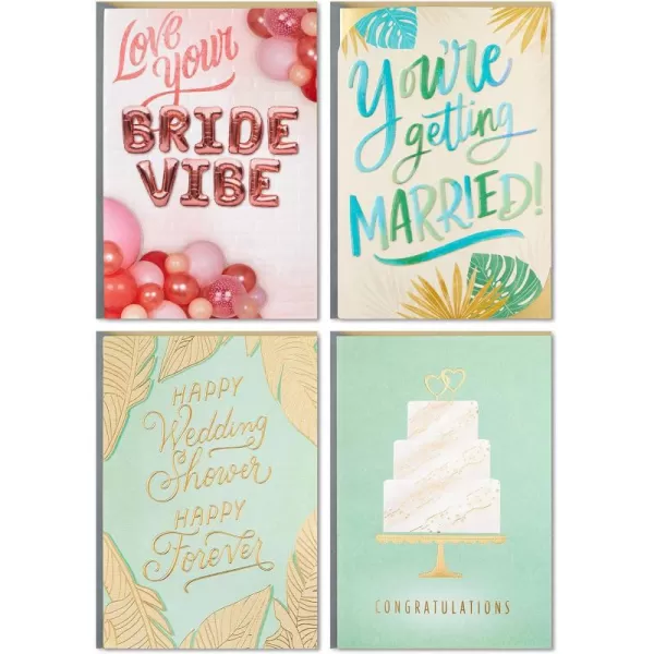 Hallmark Wedding Cards Assortment 5 Cards with EnvelopesEngagement Congratulations  Bachelorette  Bridal Shower  Wedding