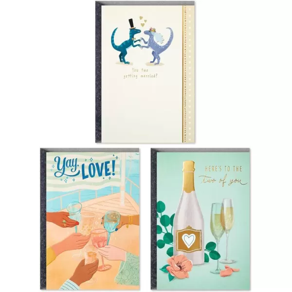 Hallmark Wedding Cards Assortment 5 Cards with EnvelopesPack of 3 Cards with Envelopes