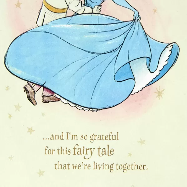 Hallmark Anniversary Card Love Card Romantic Birthday Card for Women Youre the OneDisney  Our Fairy Tale