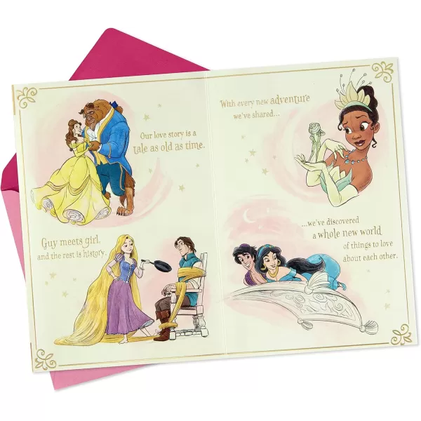 Hallmark Anniversary Card Love Card Romantic Birthday Card for Women Youre the OneDisney  Our Fairy Tale