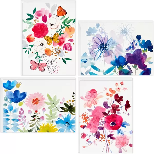 Hallmark Blank Cards Assortment Painted Flowers 48 Cards with EnvelopesGreeting Card Blank Cards Assortment