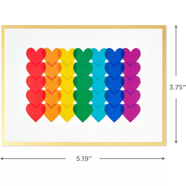 Hallmark Blank Cards Assortment Rainbow Hearts 24 Cards with Envelopes