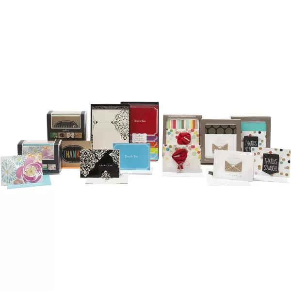 Hallmark Boxed Thank You and Blank Cards Assortment Four Assorted Designs 40 Note Cards and Envelopes 5WDN2066