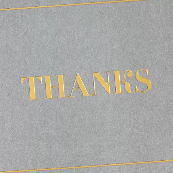 Hallmark Bulk Thank You Cards 100 Blank Notes with Envelopes for Weddings Graduation Small Business Gold and Gray