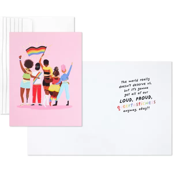 Hallmark Good Mail Pack of 2 Pride Cards or Friendship Cards Loud ProudLoud  Proud