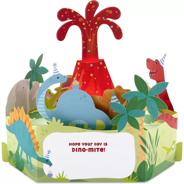 Hallmark Paper Wonder Pop Up Birthday Card for Kids with Sound Dinosaur VolcanoPop Up  Dinosaur  Volcano