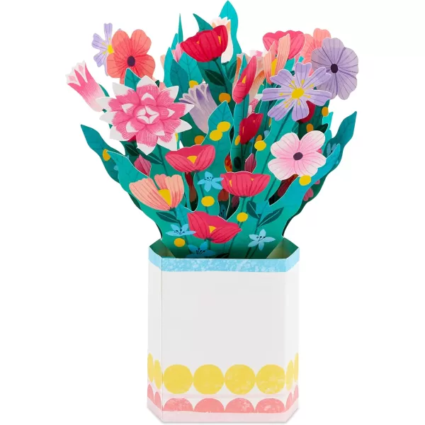 Hallmark Paper Wonder Pop Up Card Colorful Flower Bouquet for Mothers Day Spring Birthday Thinking of You Congrats or Any OccasionMulticolor