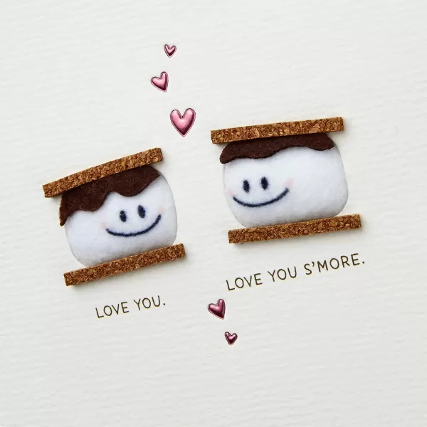 Hallmark Signature Love Card My Heart is Wherever You Are for Husband Wife Boyfriend Girlfriend SpouseLove You Smores