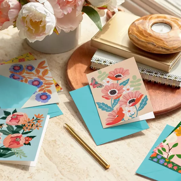 Hallmark Spring Floral Note Card Assortment 24 Blank Cards with Envelopes for Mothers Day Spring Birthdays Easter Baby Showers Thank You