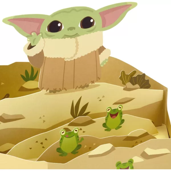 Hallmark Star Wars Pop Up Birthday Card Baby Yoda May the 4th Paper Wonder 3D Card