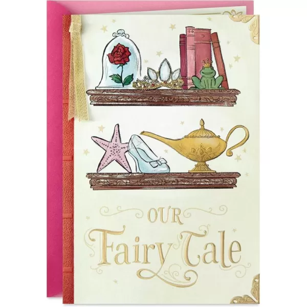 Hallmark Anniversary Card Love Card Romantic Birthday Card for Women Youre the OneDisney  Our Fairy Tale