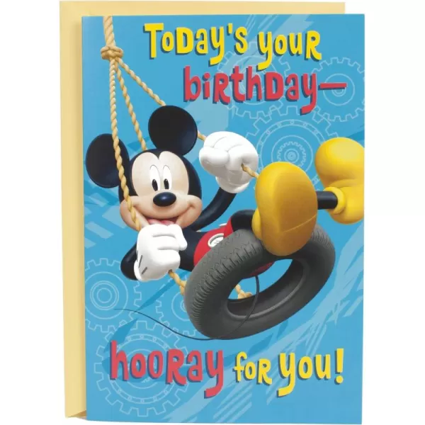 Hallmark Birthday Card for Kids with Sound Plays Mickey Mouse Clubhouse ThemeMickey Mouse Clubhouse