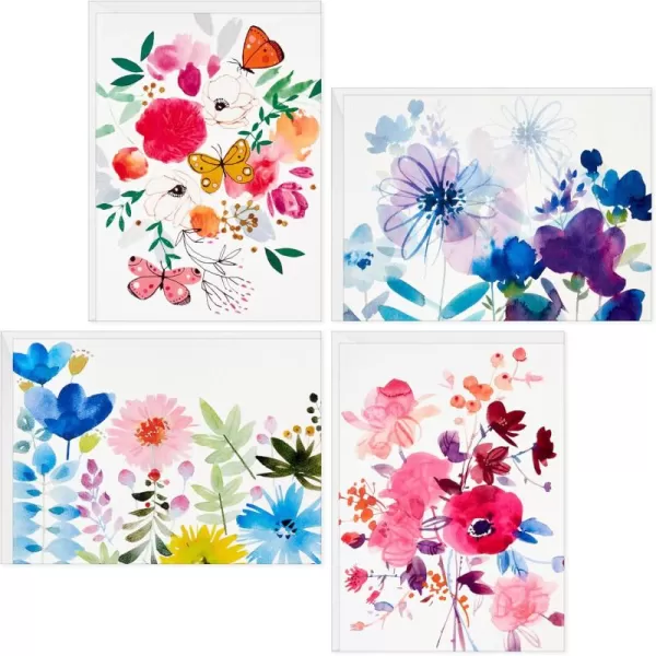 Hallmark Blank Cards Assortment Painted Flowers 48 Cards with EnvelopesGreeting Card