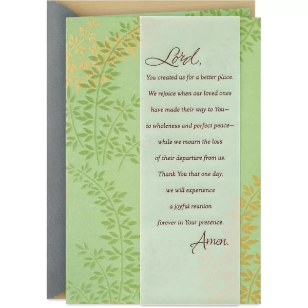 Hallmark DaySpring Religious Sympathy Card Gods Comfort and HopeBetter Place