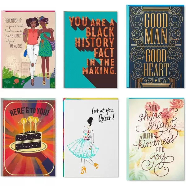 Hallmark Mahogany Encouragement Cards Assortment 4 Cards with Envelopes Black Love Black Joy6 Cards with Envelopes