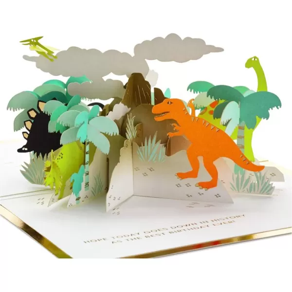 Hallmark Paper Wonder Pop Up Birthday Card for Kids with Sound Dinosaur VolcanoDinosaur