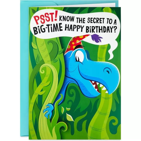 Hallmark Paper Wonder Pop Up Birthday Card for Kids with Sound Dinosaur VolcanoRed