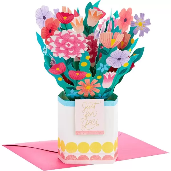 Hallmark Paper Wonder Pop Up Card Colorful Flower Bouquet for Mothers Day Spring Birthday Thinking of You Congrats or Any OccasionMulticolor