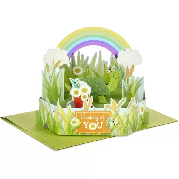 Hallmark Paper Wonder Thinking of You Get Well Pop Up Card Rainbow