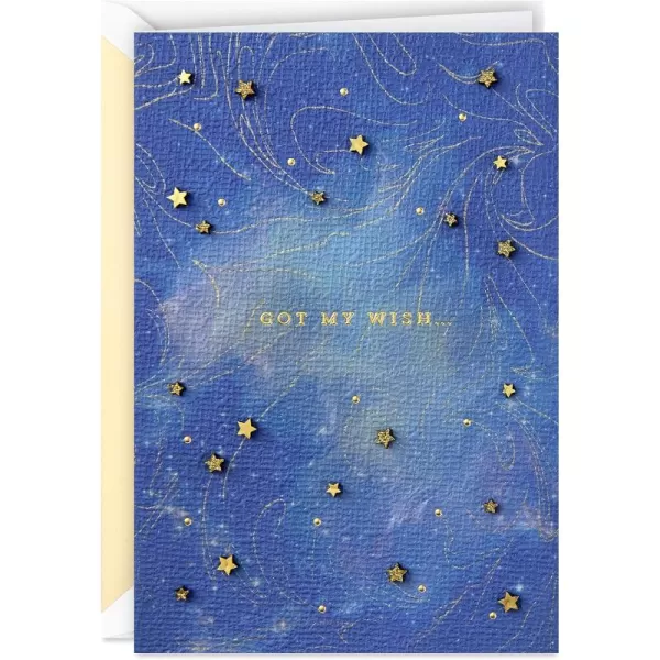 Hallmark Signature Love Card My Heart is Wherever You Are for Husband Wife Boyfriend Girlfriend SpouseWish on a Star