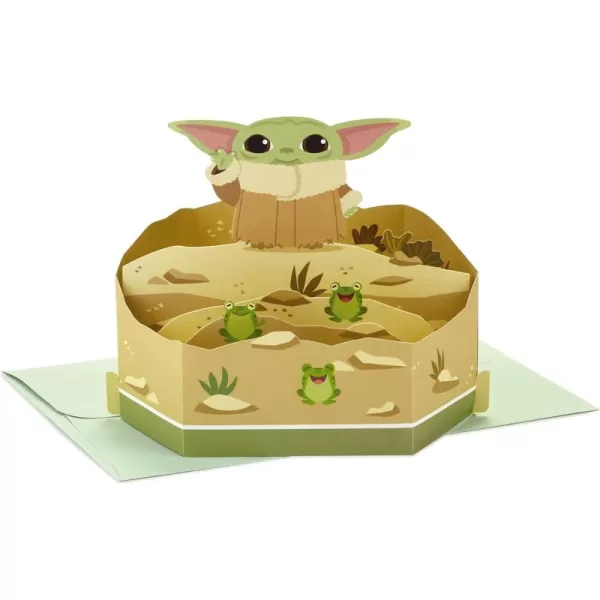 Hallmark Star Wars Pop Up Birthday Card Baby Yoda May the 4th Paper Wonder 3D Card