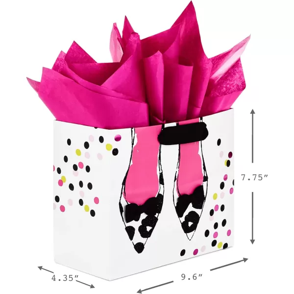 Hallmark 13quot Large Birthday Gift Bags with Tissue Paper 3Pack Black and Neon Rainbow WooHoo for Kids Adults Teens CoworkersBlack  Pink  White