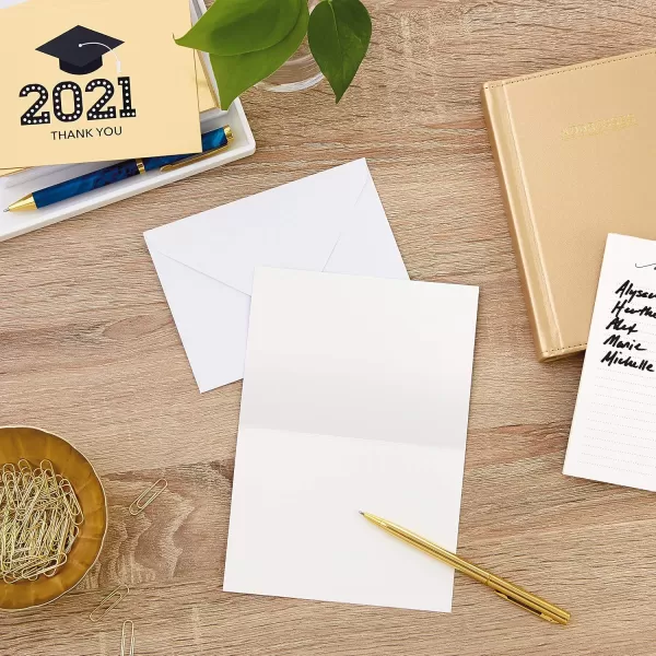 Hallmark 2024 Graduation Thank You Cards 40 Thank You Notes with Envelopes Gold Graduation Cap2021  Gold Cap Thank You Notes