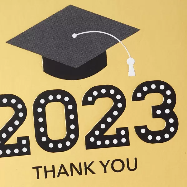 Hallmark 2024 Graduation Thank You Cards 40 Thank You Notes with Envelopes Gold Graduation Cap2023  Gold Foil Thank You Notes