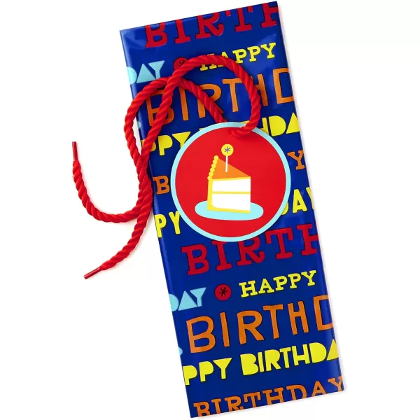 Hallmark 56quot Large Plastic Gift Bag Bundle 2 Bags Blue Happy Birthday for Birthdays Kids Parties and MoreBirthday Plastic Bag