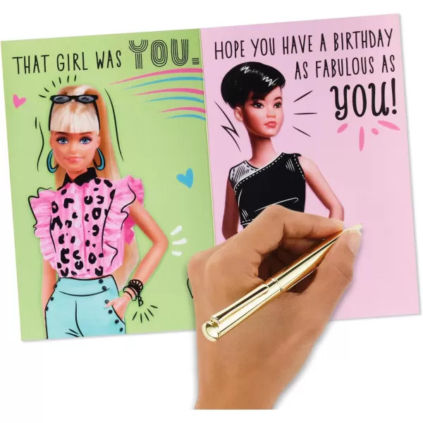 Hallmark Barbie Birthday Card for Girls Strong Limitless Fabulous