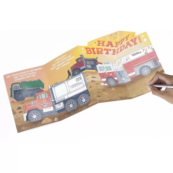 Hallmark Birthday Greeting Card for Kids Hasbro Tonka TruckMulticolor