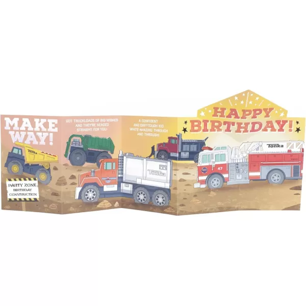 Hallmark Birthday Greeting Card for Kids Hasbro Tonka TruckMulticolor