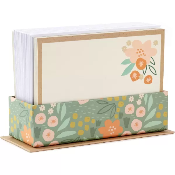 Hallmark Blank Cards Assortment with Organizer Flowers 50 Flat Paneled Note Cards with EnvelopesBlank Cards Assortment with Organizer