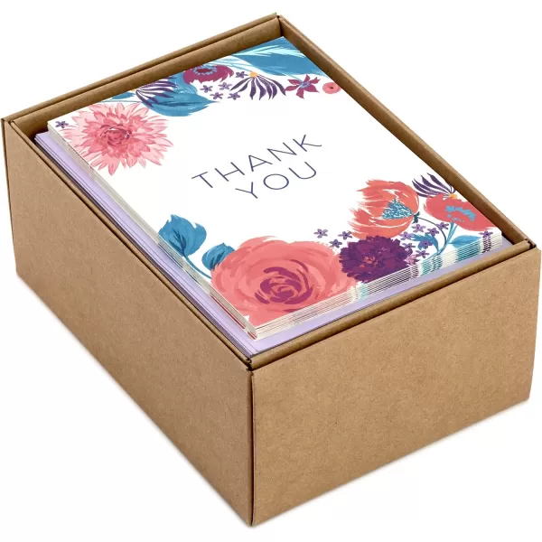 Hallmark Blank Note Cards Flowers and Dots 50 Blank Cards or Thank You Cards with EnvelopesFlowers