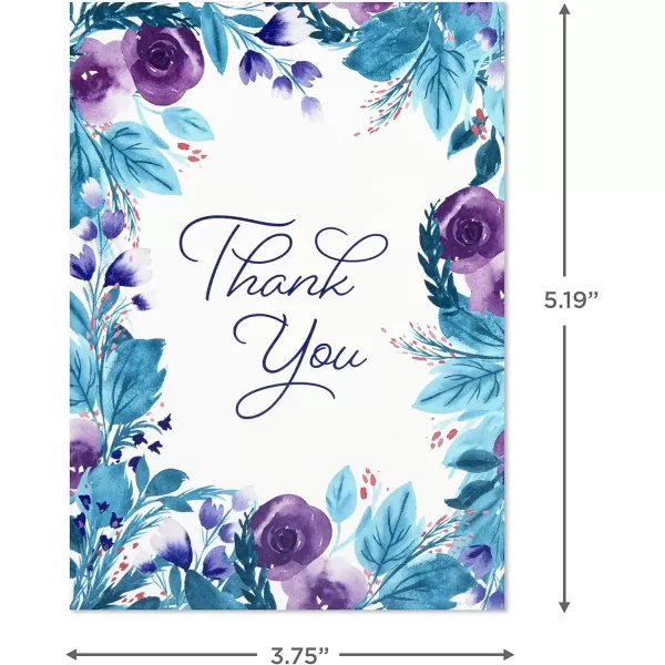 Hallmark Blank Note Cards Flowers and Dots 50 Blank Cards or Thank You Cards with EnvelopesFlowers