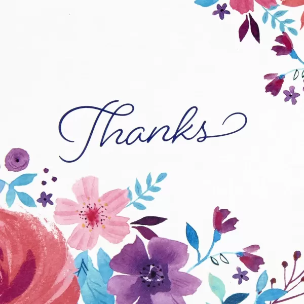 Hallmark Blank Note Cards Flowers and Dots 50 Blank Cards or Thank You Cards with EnvelopesFlowers