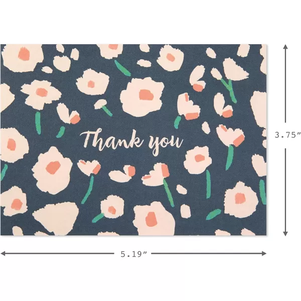 Hallmark Blank Note Cards Flowers and Dots 50 Blank Cards or Thank You Cards with EnvelopesPainted Florals