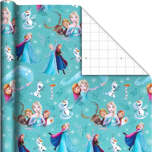 Hallmark Disney Princess Wrapping Paper with Cut Lines Pack of 3 60 sq ft ttl with Cinderella Ariel Mulan Jasmine Snow White and Belle for Birthdays Christmas or Any OccasionBlue  Pink  White