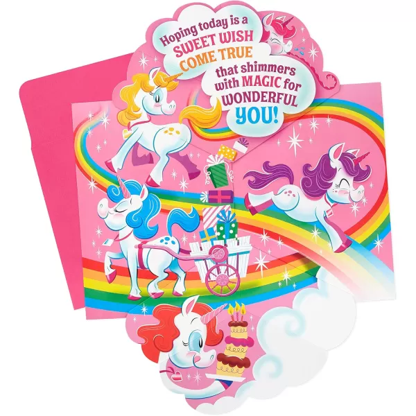 Hallmark Jumbo Pop Up Birthday Card for Kids UnicornsRainbows  Unicorns