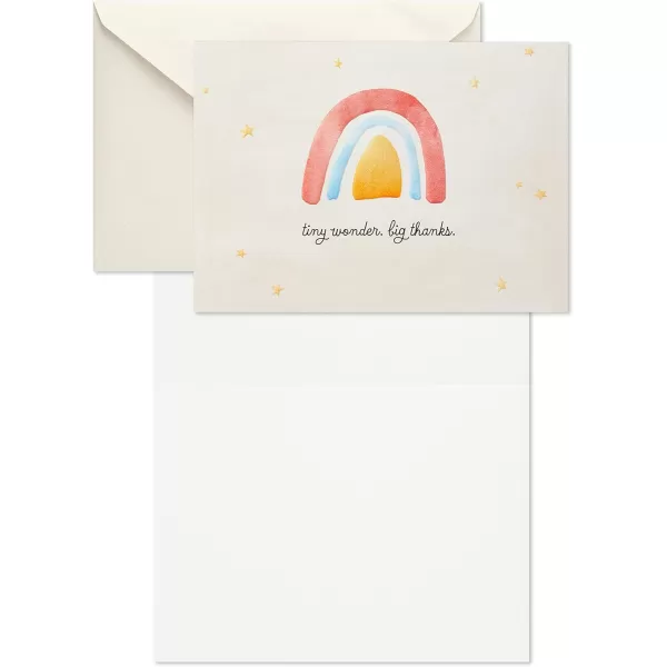 Hallmark Pack of Baby Shower Thank You Cards Watercolor Rainbow 40 Cards and Envelopes