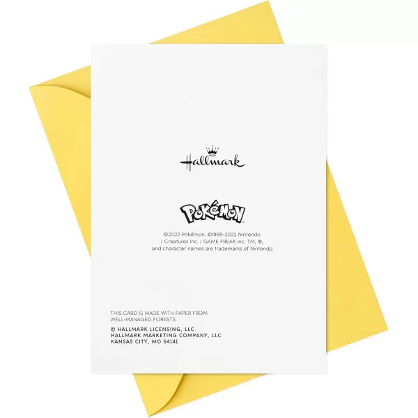 Hallmark Pokmon Cards for Kids Pikachu Bulbasaur Charmander Squirtle 12 Blank Cards with EnvelopesPokemon Note Assortment