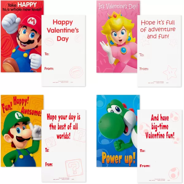 Hallmark Pokmon Cards for Kids Pikachu Bulbasaur Charmander Squirtle 12 Blank Cards with EnvelopesSuper Mario