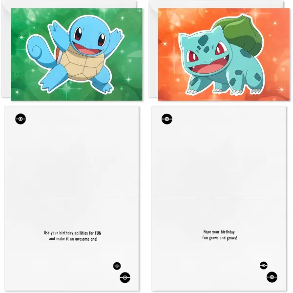 Hallmark Pokmon Kids Birthday Card Assortment 16 Cards with Envelopes Pikachu Bulbasaur Squirtle Charmander