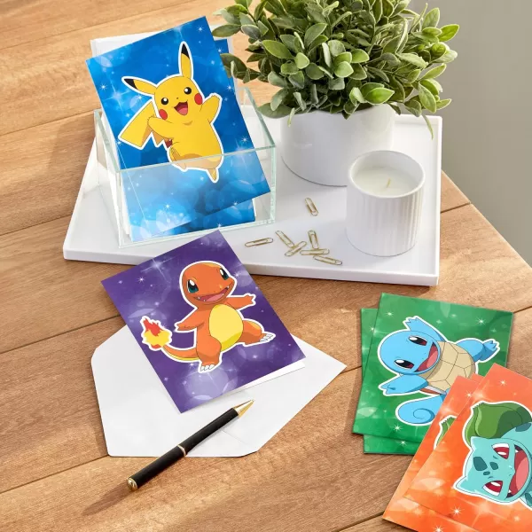 Hallmark Pokmon Kids Birthday Card Assortment 16 Cards with Envelopes Pikachu Bulbasaur Squirtle Charmander