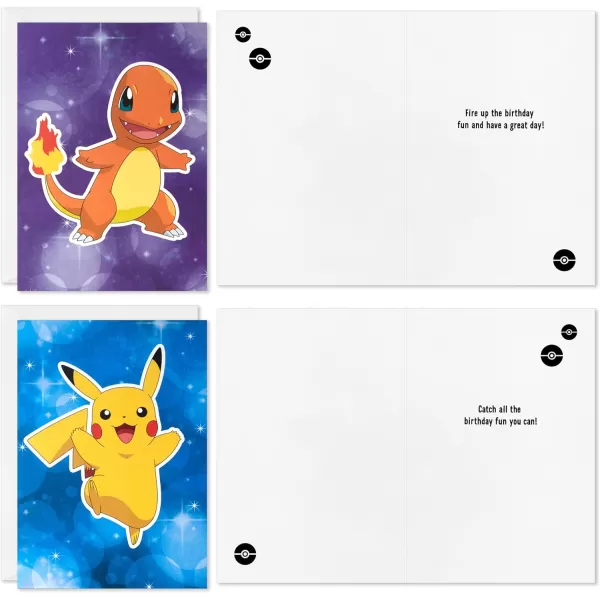 Hallmark Pokmon Kids Birthday Card Assortment 16 Cards with Envelopes Pikachu Bulbasaur Squirtle Charmander