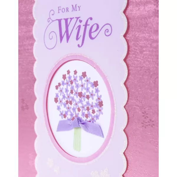 Hallmark Religious 50th Anniversary Card for Wife BlessingPurple Bouquet