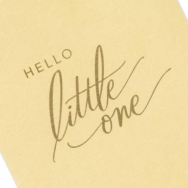 Hallmark Signature Baby Shower Card for New Parents Hello Little One Welcome New Baby Congratulations Gender RevealHello Little One Yellow